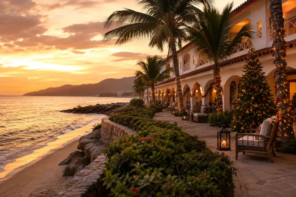Resort frente al mar en Margarita durante la temporada navideña